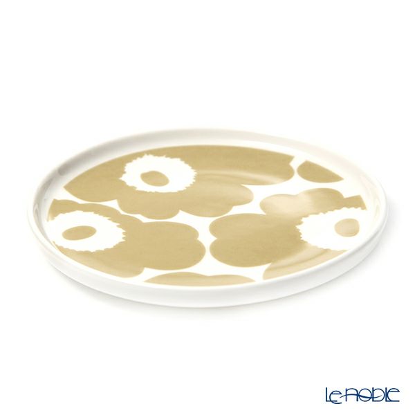 マリメッコ（marimekko） Unikko ウニッコ プレート 20cm ホワイト×ベージュ 070399-180／20SS