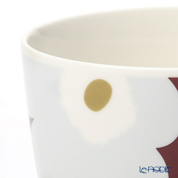 マリメッコ（marimekko） ウニッコ ボウル 500ml（ワインレッド×グレー×オリーブ） 070638-396／20AW