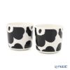 マリメッコ（marimekko） Unikko ウニッコ コーヒーカップセット （ハンドルなし） ホワイト×ブラック 070637-190／21SS