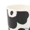 マリメッコ（marimekko） Unikko ウニッコ コーヒーカップセット （ハンドルなし） ホワイト×ブラック 070637-190／21SS
