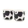 マリメッコ（marimekko） Unikko ウニッコ コーヒーカップセット （ハンドルなし） ホワイト×ブラック 070637-190／21SS