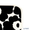 マリメッコ（marimekko） Unikko ウニッコ プレート 12.5×15.5cm（ホワイト×ブラック） 071067-190／21SS