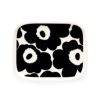 マリメッコ（marimekko） Unikko ウニッコ プレート 12.5×15.5cm（ホワイト×ブラック） 071067-190／21SS