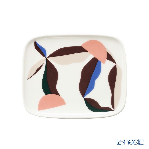 マリメッコ（marimekko） Berry ベリー プレート 15×12cm ホワイト×ダークワイン 071851-153／22AW