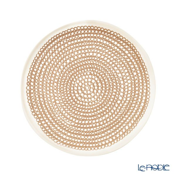 マリメッコ（marimekko） Siirtolapuutarha シイルトラプータルハ／市民菜園 プレート 20cm ホワイト×ベージュ 071872-180／22AW