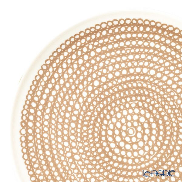 マリメッコ（marimekko） Siirtolapuutarha シイルトラプータルハ／市民菜園 プレート 20cm ホワイト×ベージュ 071872-180／22AW