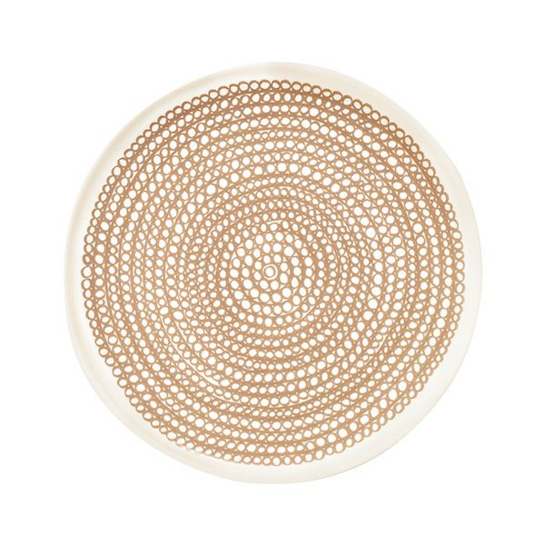 マリメッコ（marimekko） Siirtolapuutarha シイルトラプータルハ／市民菜園 プレート 20cm ホワイト×ベージュ 071872-180／22AW