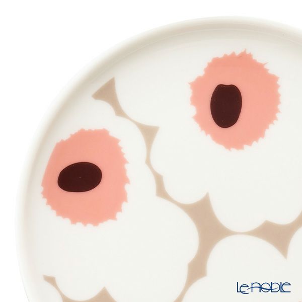 マリメッコ（marimekko） Unikko ウニッコ プレート 13.5cm クレイ×ホワイト 071832-183／22AW