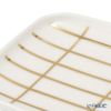 マリメッコ（marimekko） Tiiliskivi ティイリスキヴィ／煉瓦 れんが プレート 10×10cm ホワイト×ゴールド 072041-120／22AW