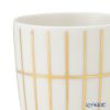 マリメッコ（marimekko） Tiiliskivi ティイリスキヴィ／煉瓦 れんが コーヒーカップ 200ml ホワイト×ゴールド 072040-120／22AW