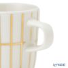 マリメッコ（marimekko） Tiiliskivi ティイリスキヴィ／煉瓦 れんが コーヒーカップ 200ml ホワイト×ゴールド 072040-120／22AW