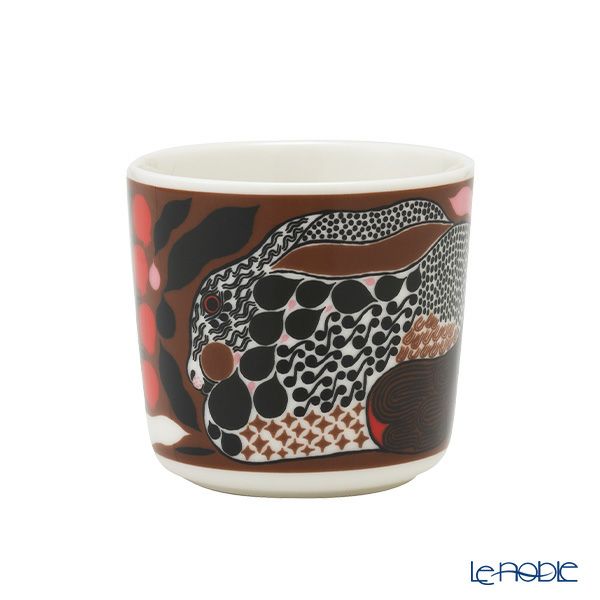 マリメッコ（marimekko） Rusakko ルサッコ／茶色のウサギ コーヒーカップセット（ハンドルなし） ブラウン×レッド 072027-186／22AW