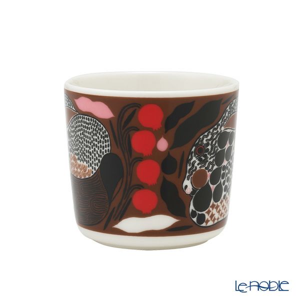 マリメッコ（marimekko） Rusakko ルサッコ／茶色のウサギ コーヒーカップセット（ハンドルなし） ブラウン×レッド 072027-186／22AW