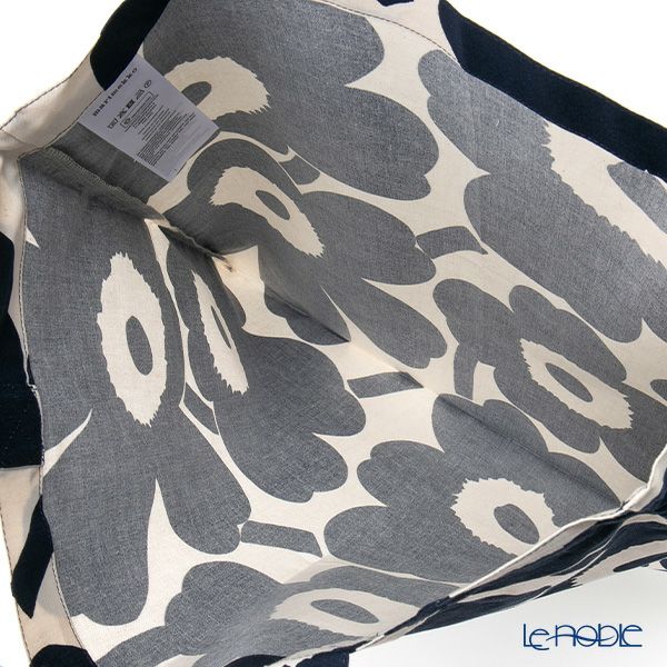 マリメッコ（marimekko） Pieni Unikko ピエニ ウニッコ ファブリックバッグ／エコバッグ／トートバッグ 43×43cm ダークブルー 072168-855／23SS