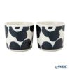 マリメッコ（marimekko） Unikko ウニッコ コーヒーカップセット（ハンドルなし） ダークブルー×ホワイト 072277-150／23SS