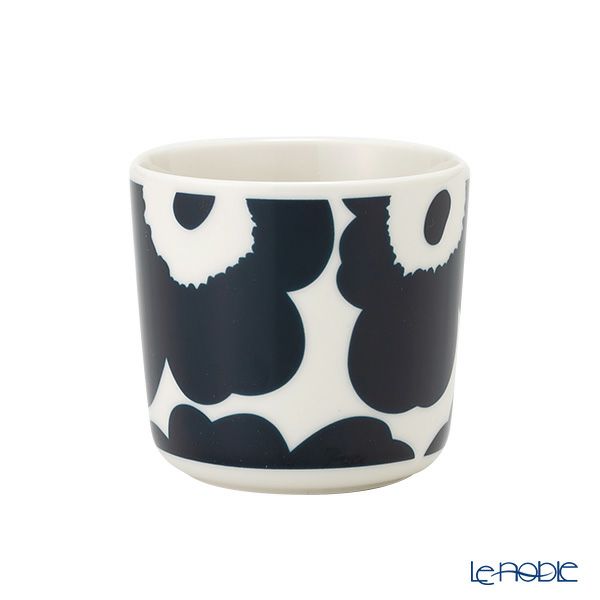マリメッコ（marimekko） Unikko ウニッコ コーヒーカップセット（ハンドルなし） ダークブルー×ホワイト 072277-150／23SS