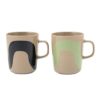 マリメッコ（marimekko）Seireeni セイレーニ／サイレン マグカップセット 250ml ブラック×グリーン 072253-856／23SS