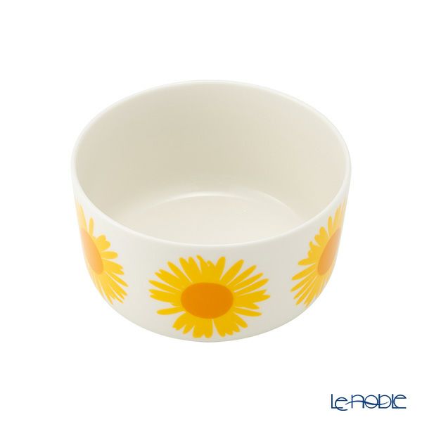 マリメッコ（marimekko） Auringonkukka アウリンゴンクッカ／ひまわり ボウル 500ml ホワイト×イエロー×オレンジ 072290-122／23SS