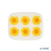 マリメッコ（marimekko） Auringonkukka アウリンゴンクッカ／ひまわり プレート 15×12cm ホワイト×イエロー×オレンジ 072289-122／23SS