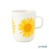 マリメッコ（marimekko） Auringonkukka アウリンゴンクッカ／ひまわり マグカップ 250ml ホワイト×イエロー×オレンジ 072288-122／23SS