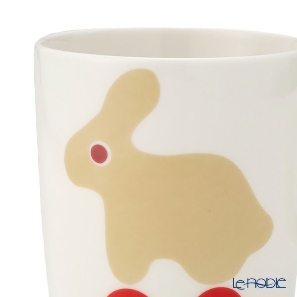 マリメッコ（marimekko） Rulla ルッラ／ローラー マグカップセット 250ml ホワイト×ベージュ×レッド 072247-183／23SS