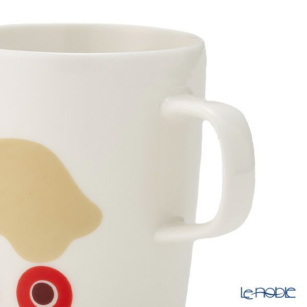 マリメッコ（marimekko） Rulla ルッラ／ローラー マグカップセット 250ml ホワイト×ベージュ×レッド 072247-183／23SS