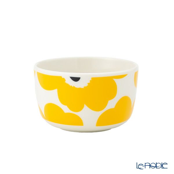 マリメッコ（marimekko） Unikko ウニッコ ボウル 250ml ホワイト×イエロー×ダークブルー 072396-128／23SS