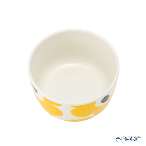 マリメッコ（marimekko） Unikko ウニッコ ボウル 250ml ホワイト×イエロー×ダークブルー 072396-128／23SS