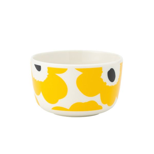 マリメッコ（marimekko） Unikko ウニッコ ボウル 250ml ホワイト×イエロー×ダークブルー 072396-128／23SS