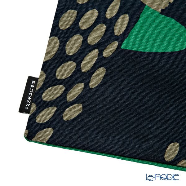 マリメッコ（marimekko） ピエニ Ilves イルヴェス／オオヤマネコ ファブリックバッグ／エコバッグ／トートバッグ ダークブルー×グリーン 072615-650／23AW