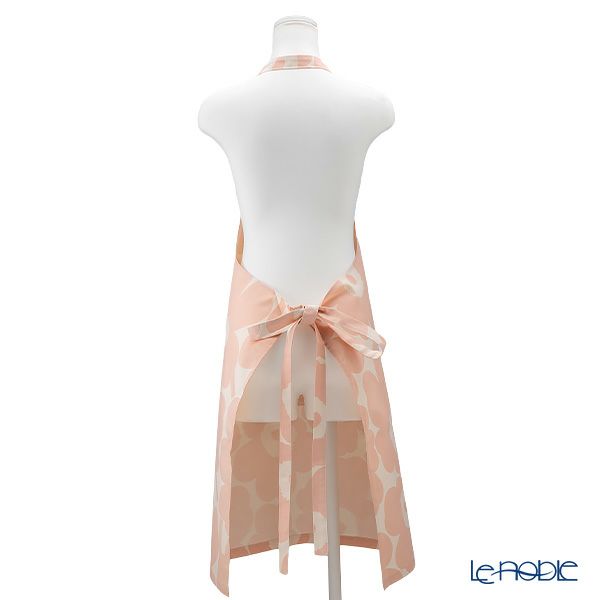 マリメッコ（marimekko） Pieni Unikko ピエニ ウニッコ エプロン 着丈84×身幅83cm ピーチ×ホワイト 072563-122／23AW