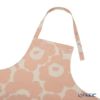 マリメッコ（marimekko） Pieni Unikko ピエニ ウニッコ エプロン 着丈84×身幅83cm ピーチ×ホワイト 072563-122／23AW