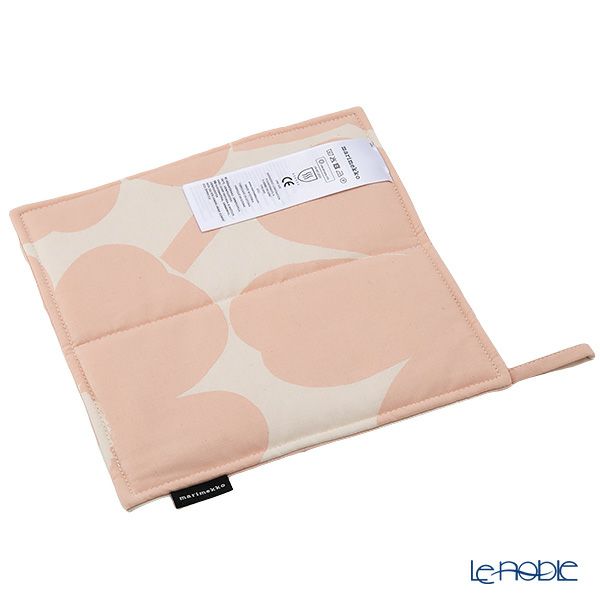 マリメッコ（marimekko） Pieni Unikko ピエニ ウニッコ ポットホルダー ピーチ×ホワイト 21×21cm 072561-122／23AW