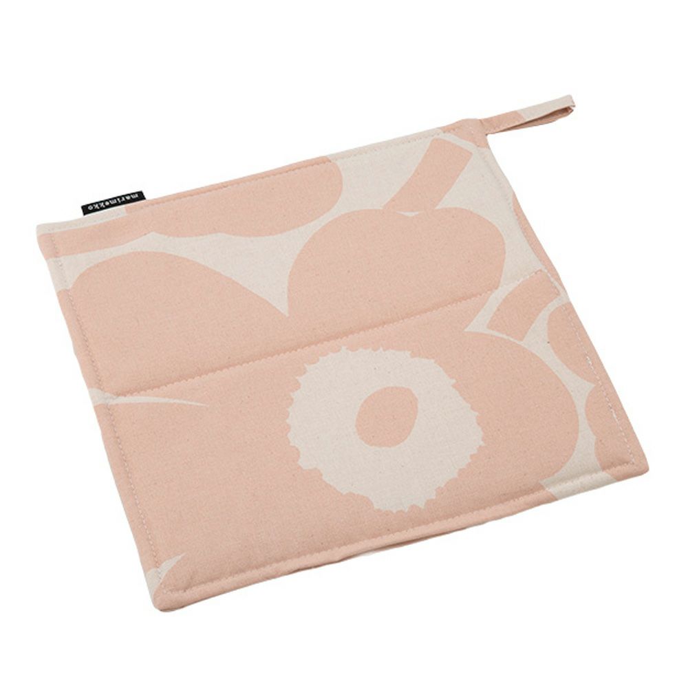 マリメッコ（marimekko） Pieni Unikko ピエニ ウニッコ ポットホルダー ピーチ×ホワイト 21×21cm 072561-122／23AW