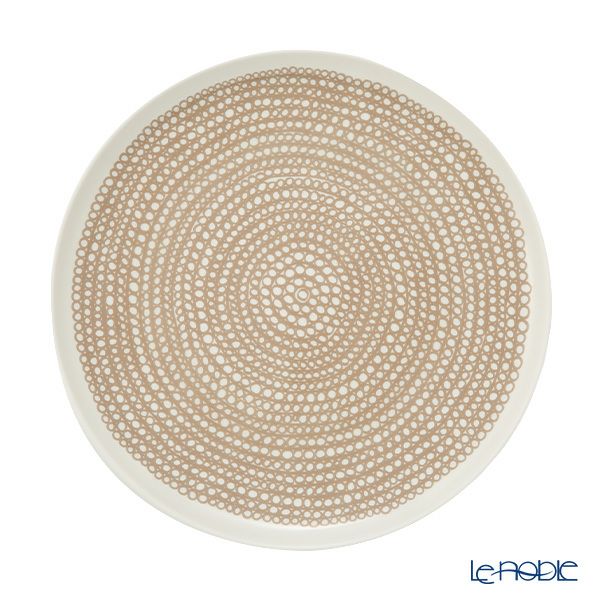 マリメッコ（marimekko） Siirtolapuutarha シイルトラプータルハ／市民菜園 プレート 25cm ホワイト×ベージュ 072637-180／23AW