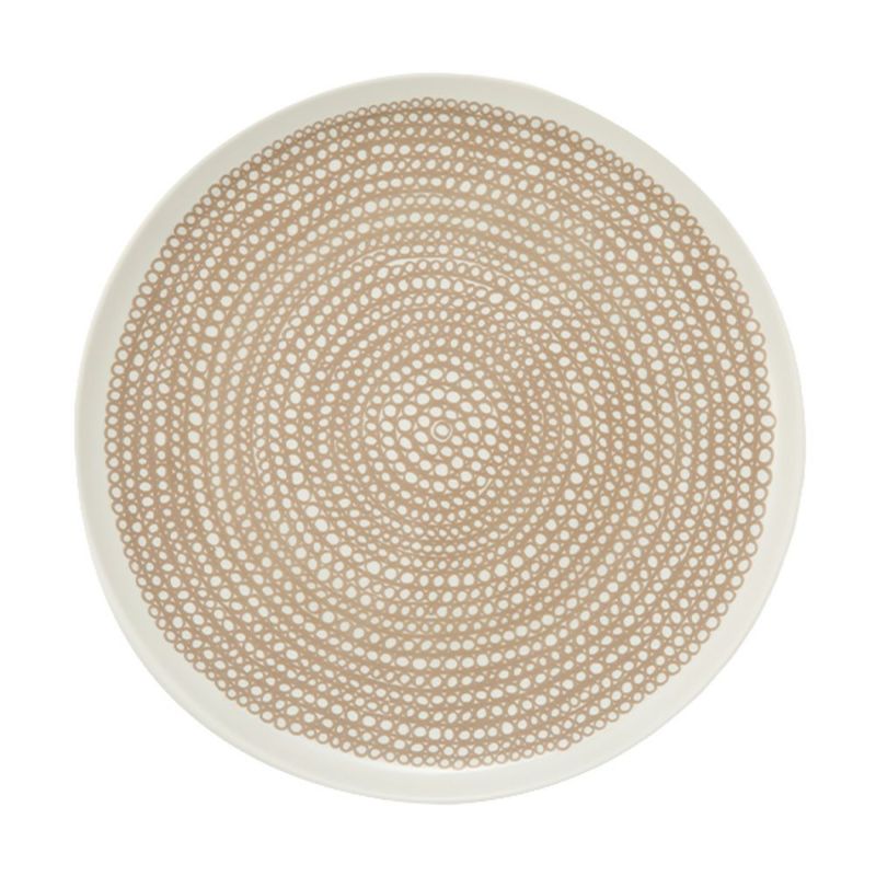 マリメッコ（marimekko） Siirtolapuutarha シイルトラプータルハ／市民菜園 プレート 25cm ホワイト×ベージュ 072637-180／23AW