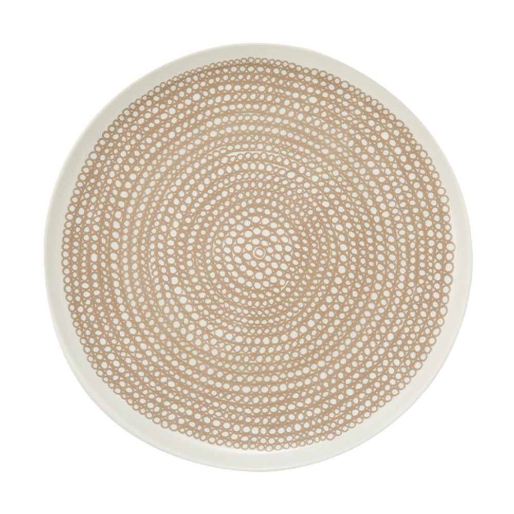 マリメッコ（marimekko） Siirtolapuutarha シイルトラプータルハ／市民菜園 プレート 25cm ホワイト×ベージュ 072637-180／23AW