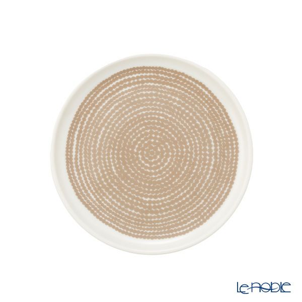 マリメッコ（marimekko） Siirtolapuutarha シイルトラプータルハ／市民菜園 プレート 13.5cm ホワイト×ベージュ 072638-180／23AW