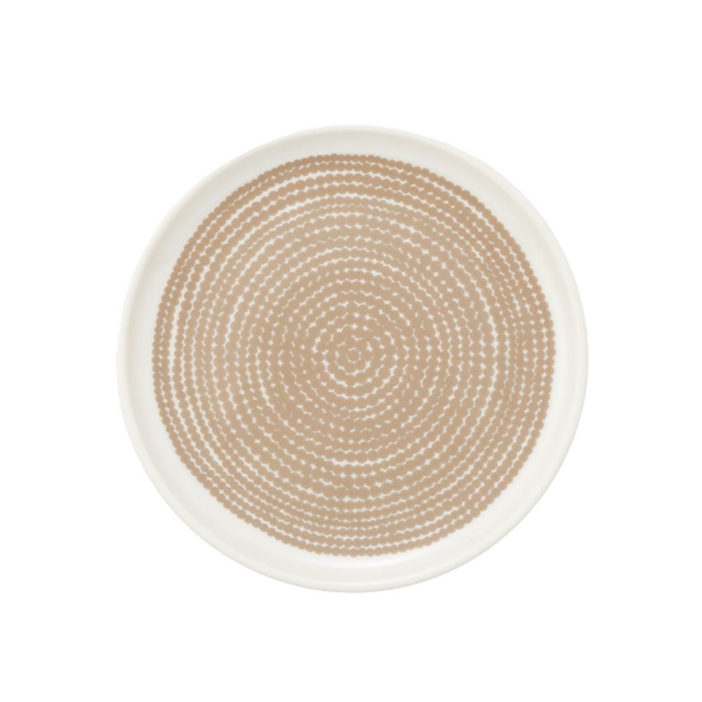 マリメッコ（marimekko） Siirtolapuutarha シイルトラプータルハ／市民菜園 プレート 13.5cm ホワイト×ベージュ 072638-180／23AW