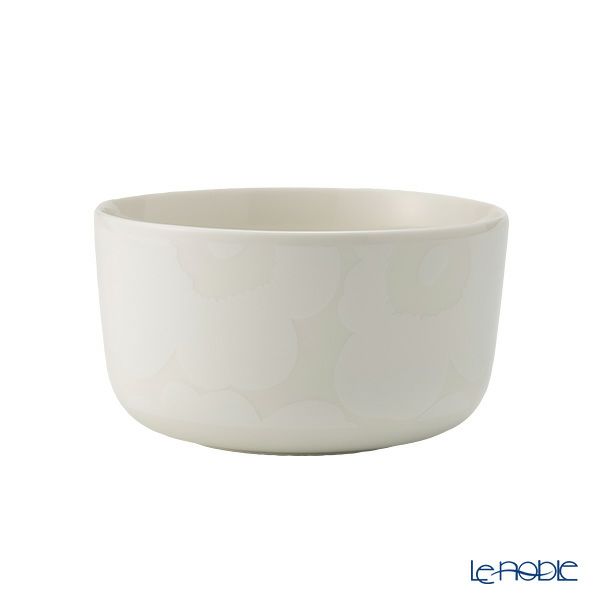 マリメッコ（marimekko） Unikko ウニッコ ボウル 500ml ホワイト×ナチュラルホワイト 072591-100／23AW