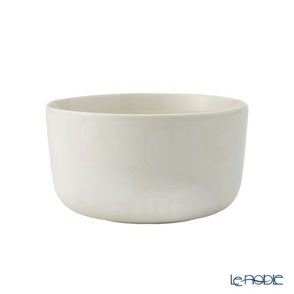 マリメッコ（marimekko） Unikko ウニッコ ボウル 500ml ホワイト×ナチュラルホワイト 072591-100／23AW