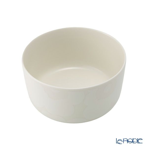 マリメッコ（marimekko） Unikko ウニッコ ボウル 500ml ホワイト×ナチュラルホワイト 072591-100／23AW