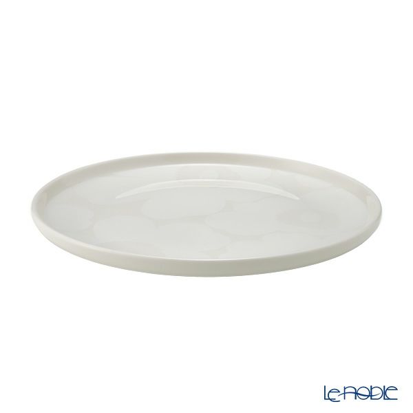 マリメッコ（marimekko） Unikko ウニッコ プレート 20cm ホワイトxナチュラルホワイト 072590-100／23AW