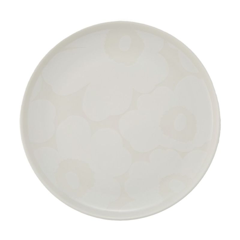 マリメッコ（marimekko） Unikko ウニッコ プレート 20cm ホワイトxナチュラルホワイト 072590-100／23AW