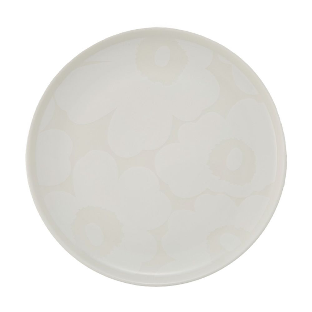マリメッコ（marimekko） Unikko ウニッコ プレート 20cm ホワイトxナチュラルホワイト 072590-100／23AW