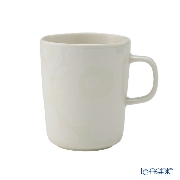 マリメッコ（marimekko） Unikko ウニッコ マグカップ 250ml ホワイト×オフホワイト 072585-100／23AW