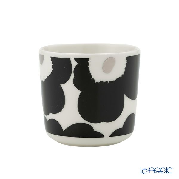 マリメッコ（marimekko） Unikko ウニッコ コーヒーカップセット（ハンドルなし）ブラック×シルバー 072780-199／23AW