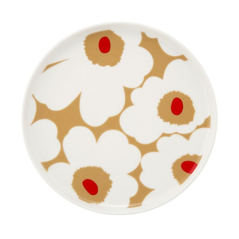 マリメッコ（marimekko） Unikko ウニッコ プレート 20cm ベージュ