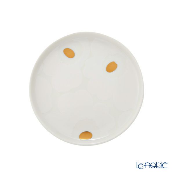 マリメッコ（marimekko） Unikko ウニッコ プレート 13.5cm ホワイト×ゴールド 072868-120／23AW