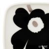 マリメッコ（marimekko） Unikko ウニッコ プレート10×10cm ブラック×シルバー ペア 072781-199／23AW